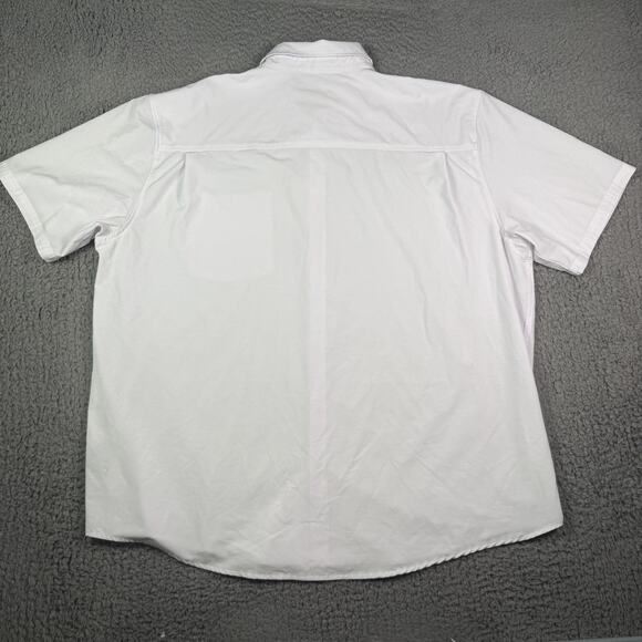 Huk Kona Shirt Mens 3XL White Fishing Performance Stretch Button Down Solid - Picture 6 of 9